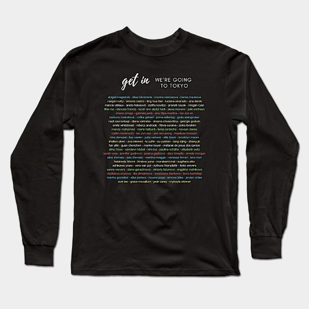 Tokyo - All Gymnasts - Ring Colors Long Sleeve T-Shirt by Half In Half Out Podcast